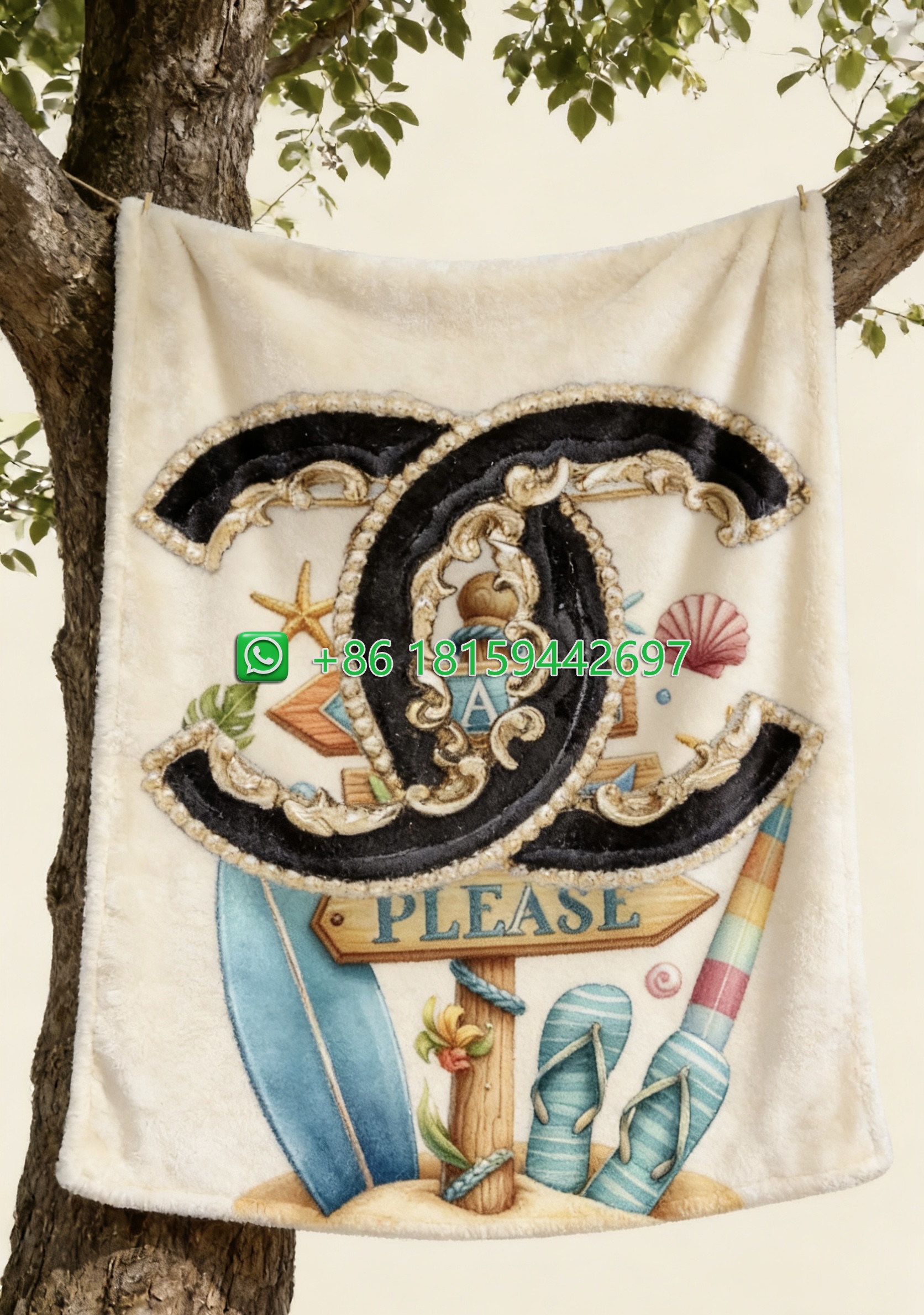 Chanel Throw Blankets